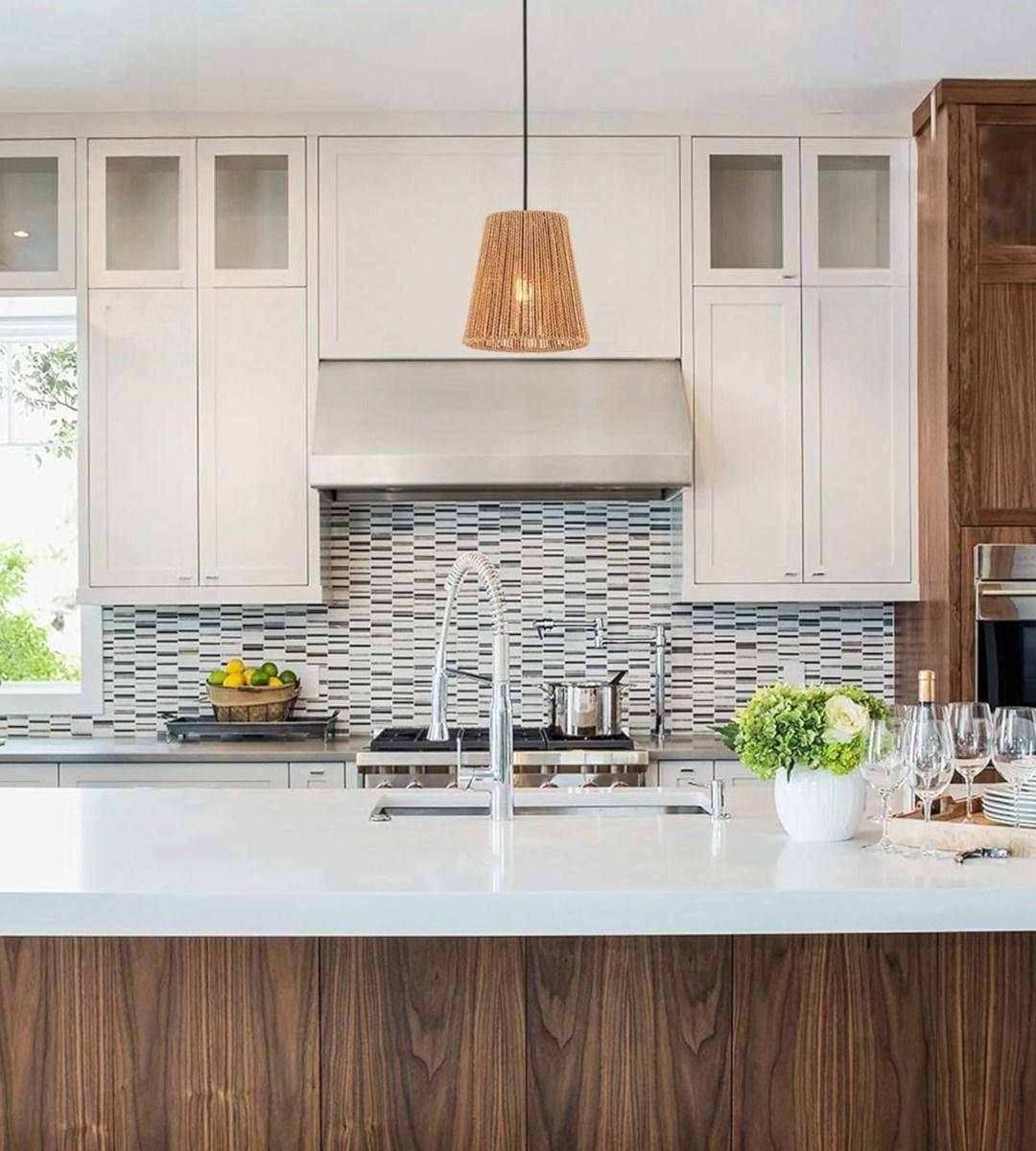 Lámpara Colgante Pequeña Tejida Vintage Retro Bohemio Jhn-7