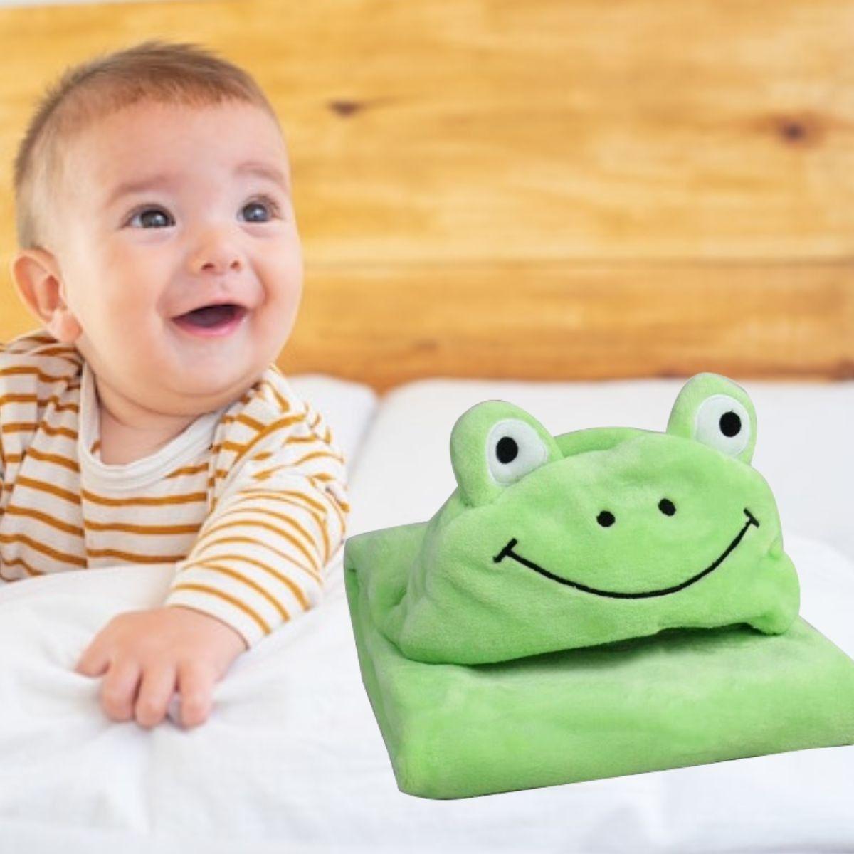 MANTA CON CAPUCHA INFANTIL DISEÑO ANIMALES ABRIGO BEBE LAU-9