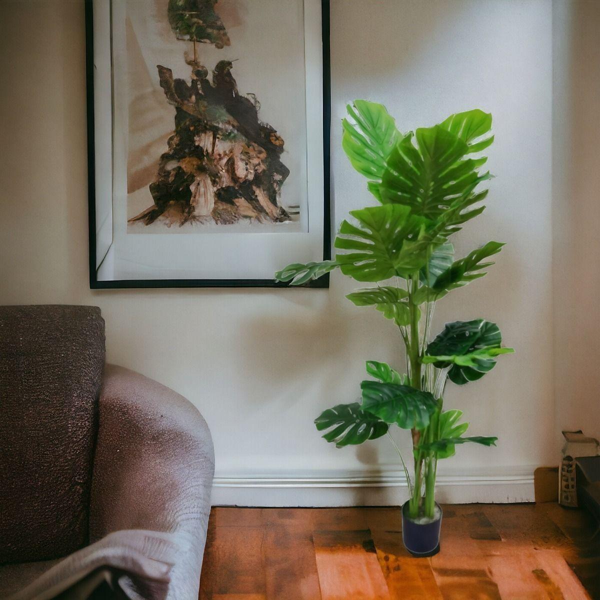 Planta Artificial Tortuga Decorativa Adorno Verde Jhn-3