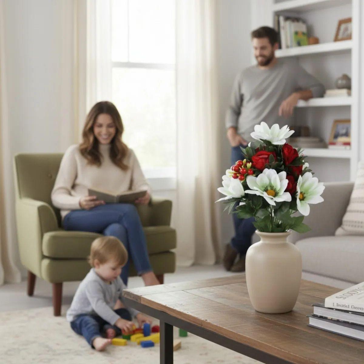 Ramo Floral Artificial Frutos Silvestres Decorativo Jhn-3