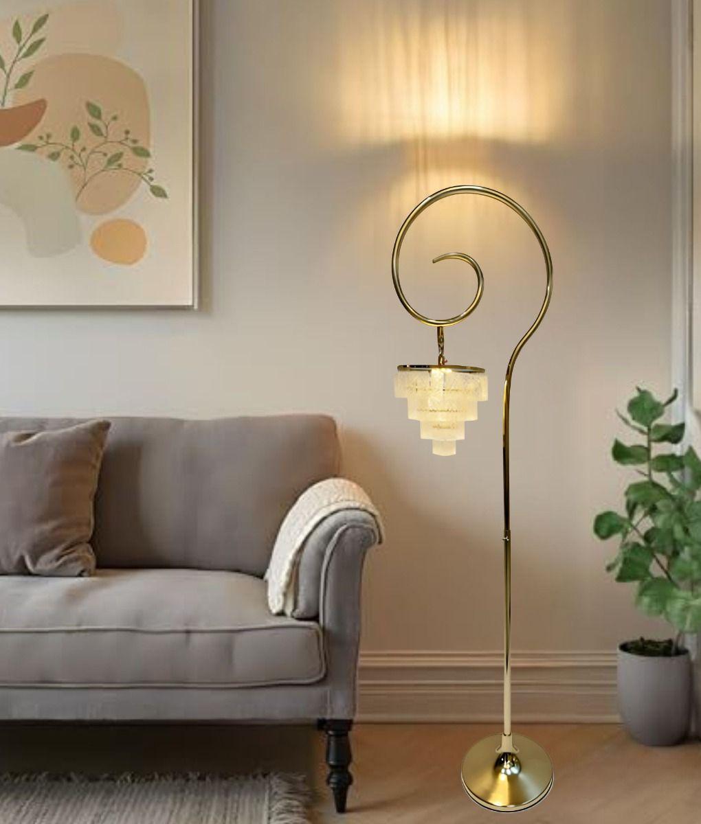 Lámpara Pie Decorativa Estética Elegante Espiral Jhn-5