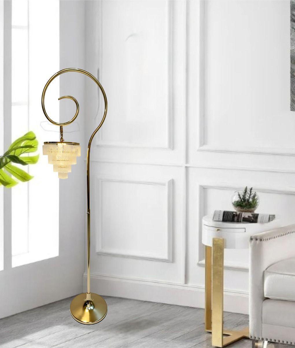 Lámpara Pie Decorativa Estética Elegante Espiral Jhn-6