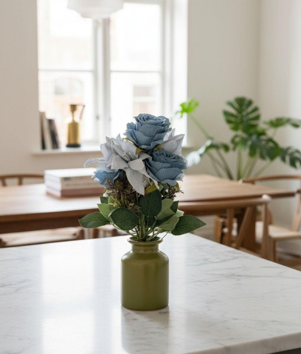 Set 3 Arreglo Flores Artificiales Ramo Atemporal Adorno Jhn-8