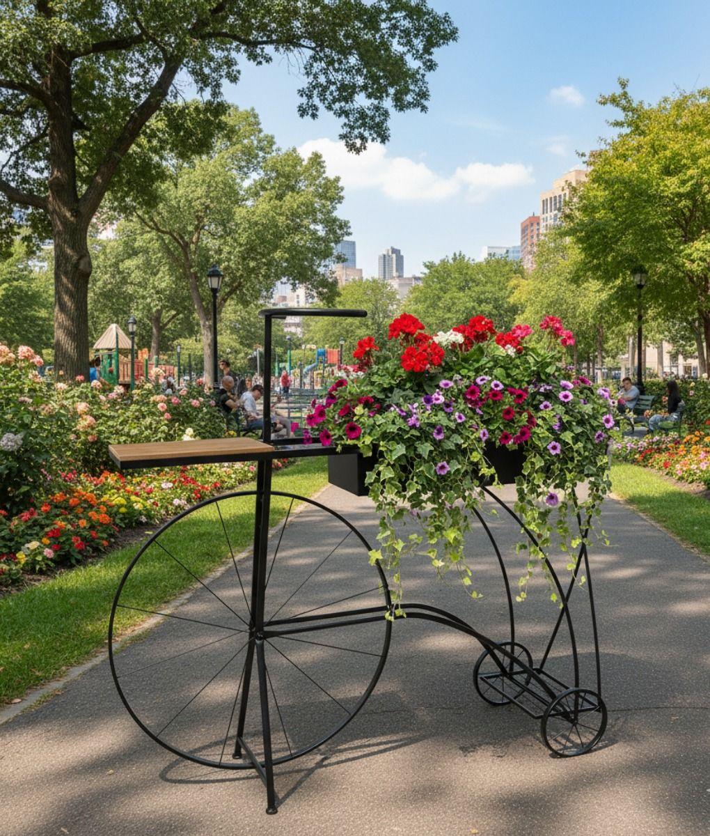 Porta Macetas Diseño Bicicleta Adorno Jardineria Soporte Jhn-5