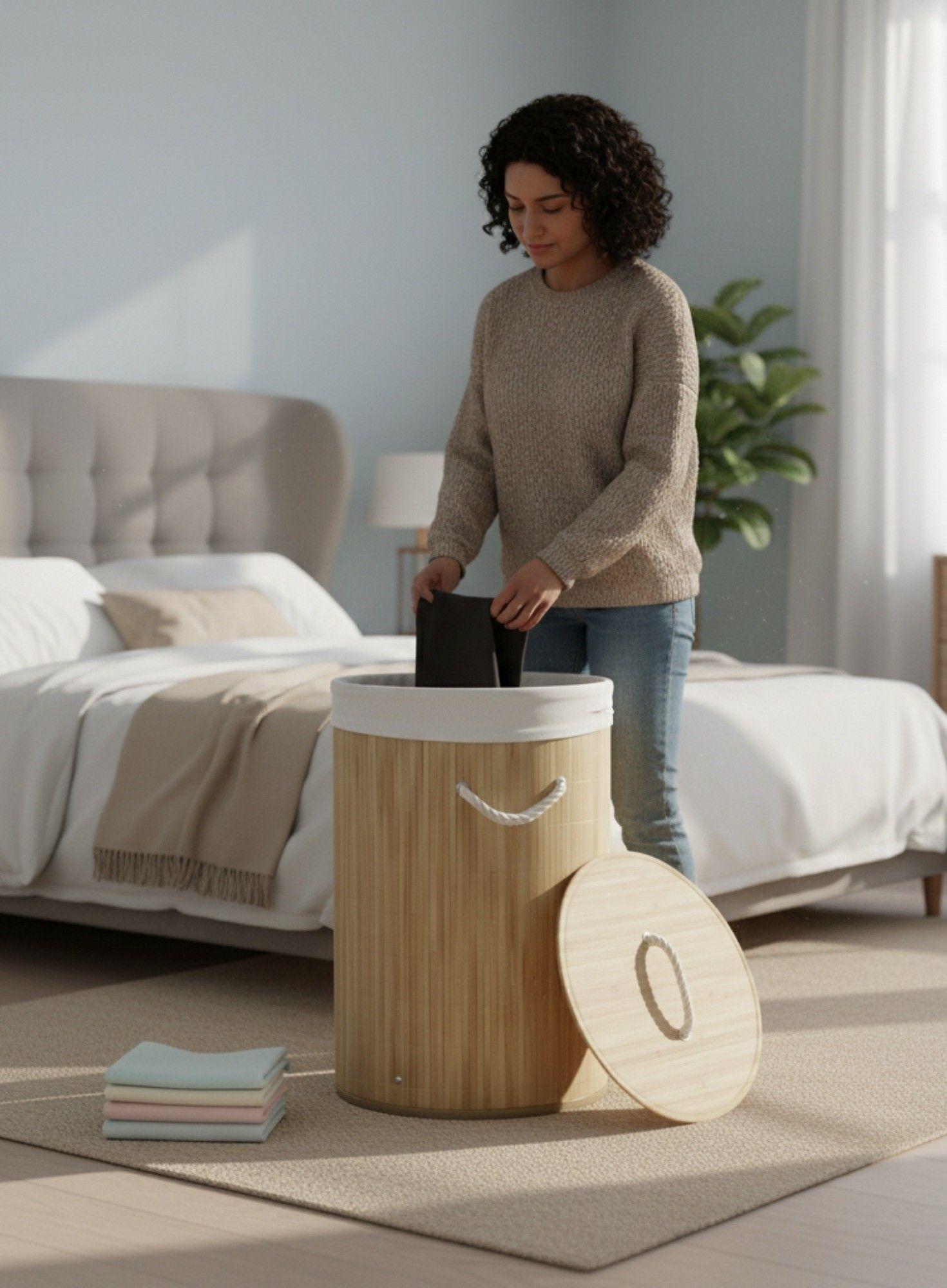 Canasto Organizador Almacenamiento Cesto Estilo Natural Jhn-6