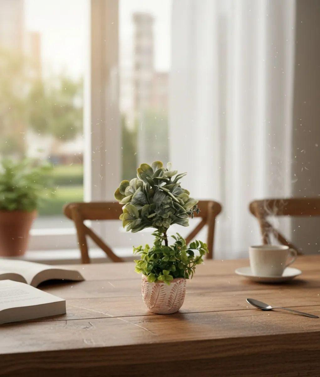 Planta Decorativa Artificial Estilo Boj Suculenta Adorno Jhn-3