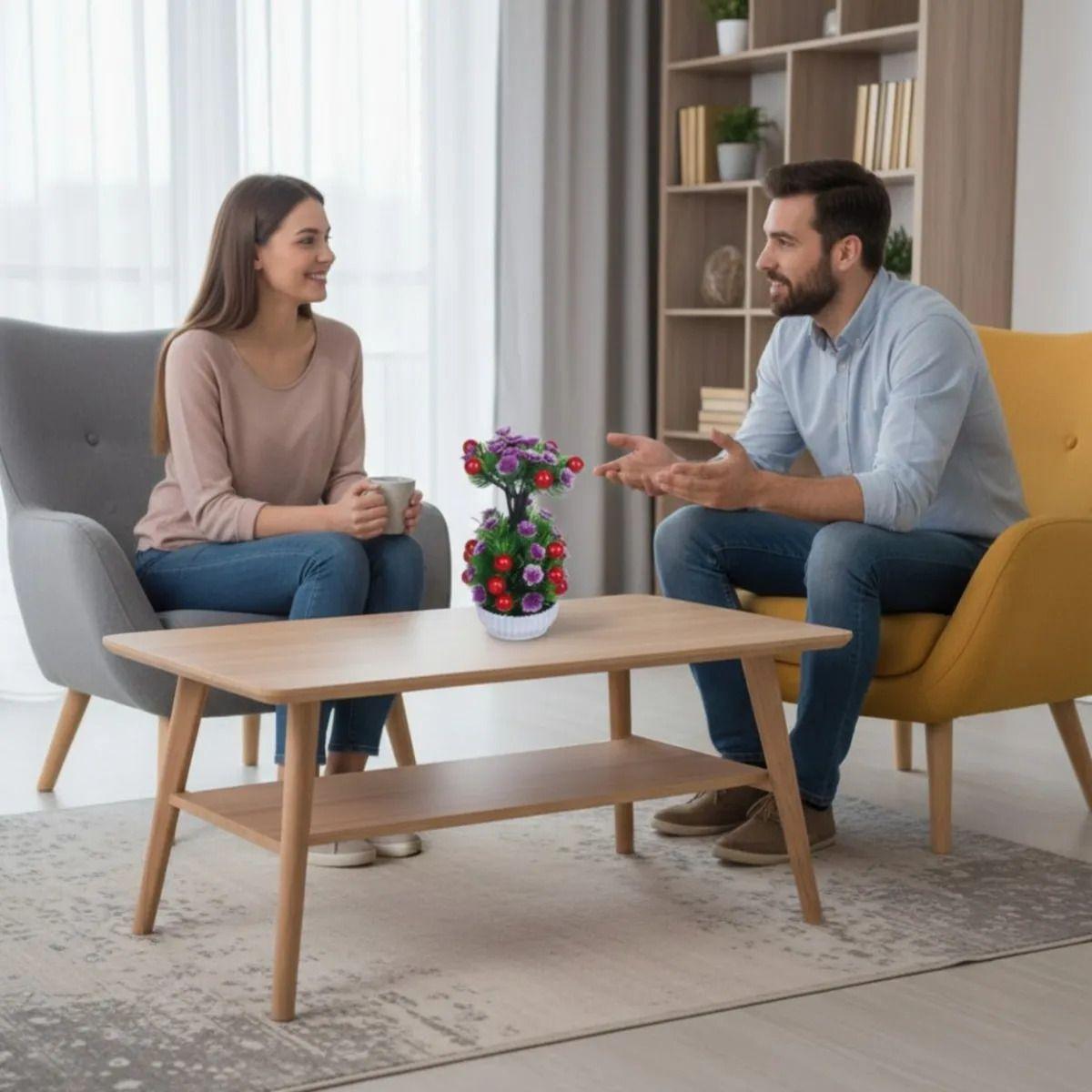 Planta Artificial Decorativa Mesa Bonsái Adorno Hogar Jhn-4