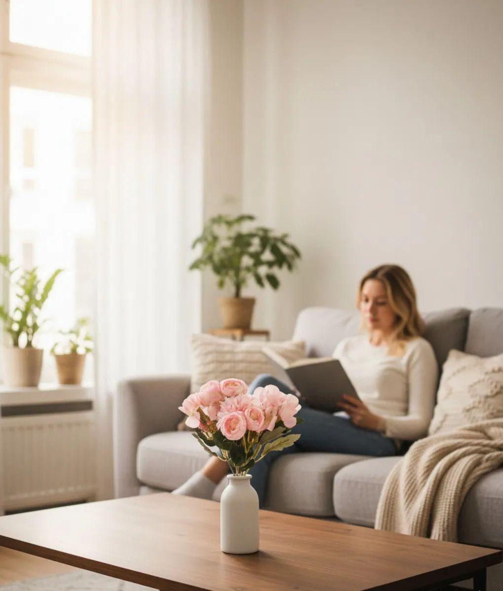 Set 4 Ramo Flores Artificiales Belleza Encanto Hogar Jhn-4