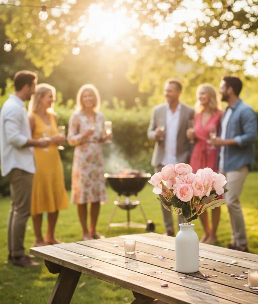 Set 4 Ramo Flores Artificiales Belleza Encanto Hogar Jhn-5