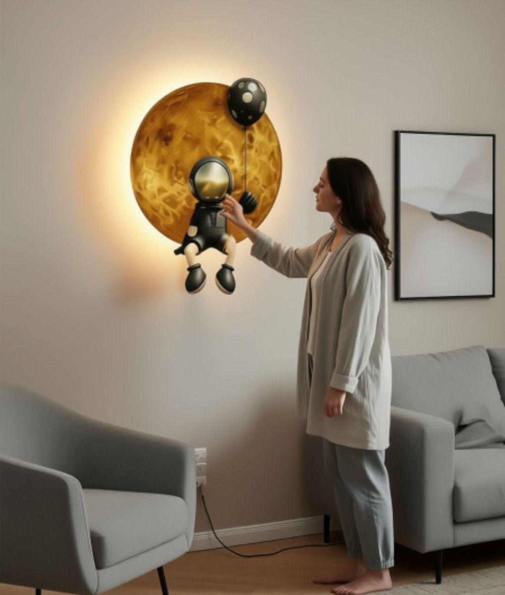 Decoración Pared Cuadro LED Decorativo Hogar Astronauta Jhn-2