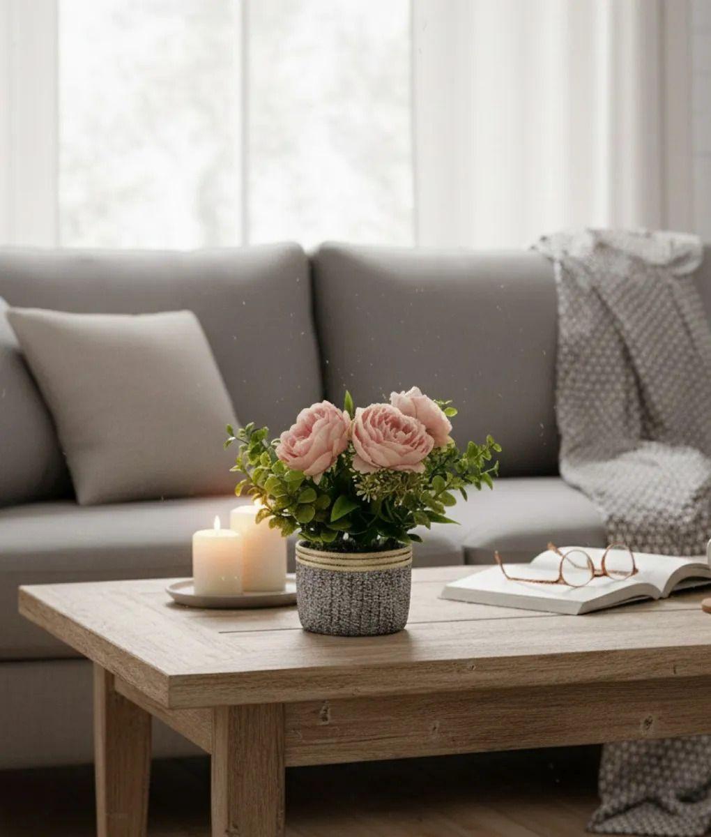 Planta Artificial Decorativa Belleza Floral Adorno Jhn-9