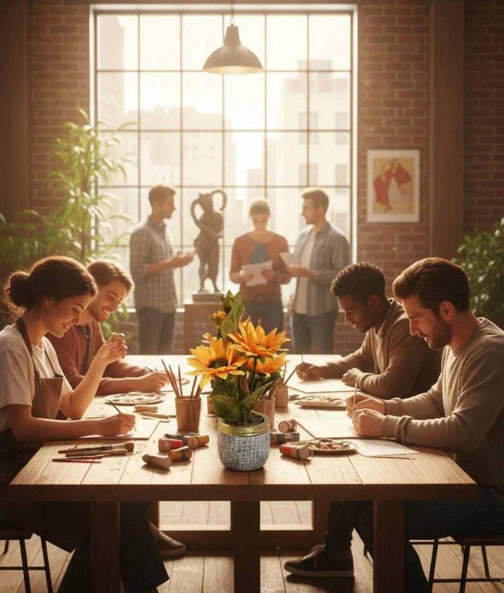 Planta Artificial Decorativa Diseño Girasol Adorno Jhn-3