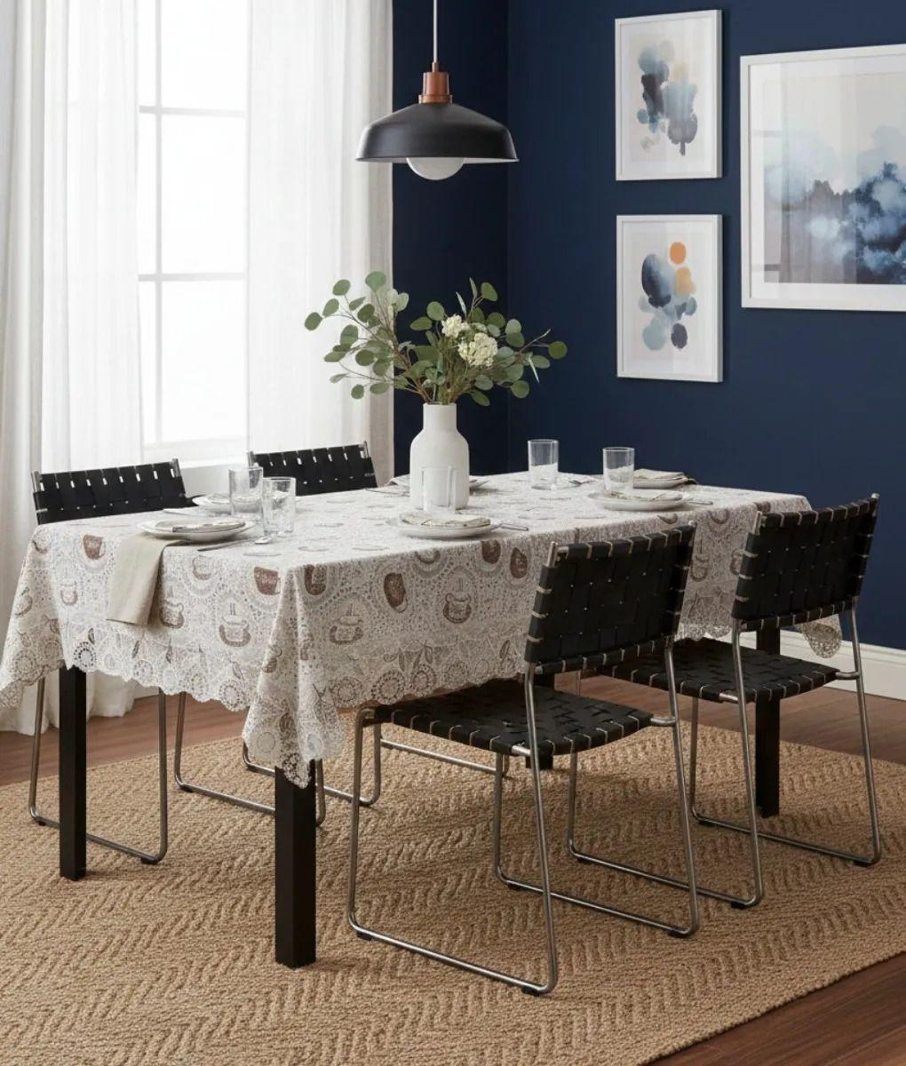 Mantel Mesa Decorativo Patrón Temático Café Calado Jhn-9