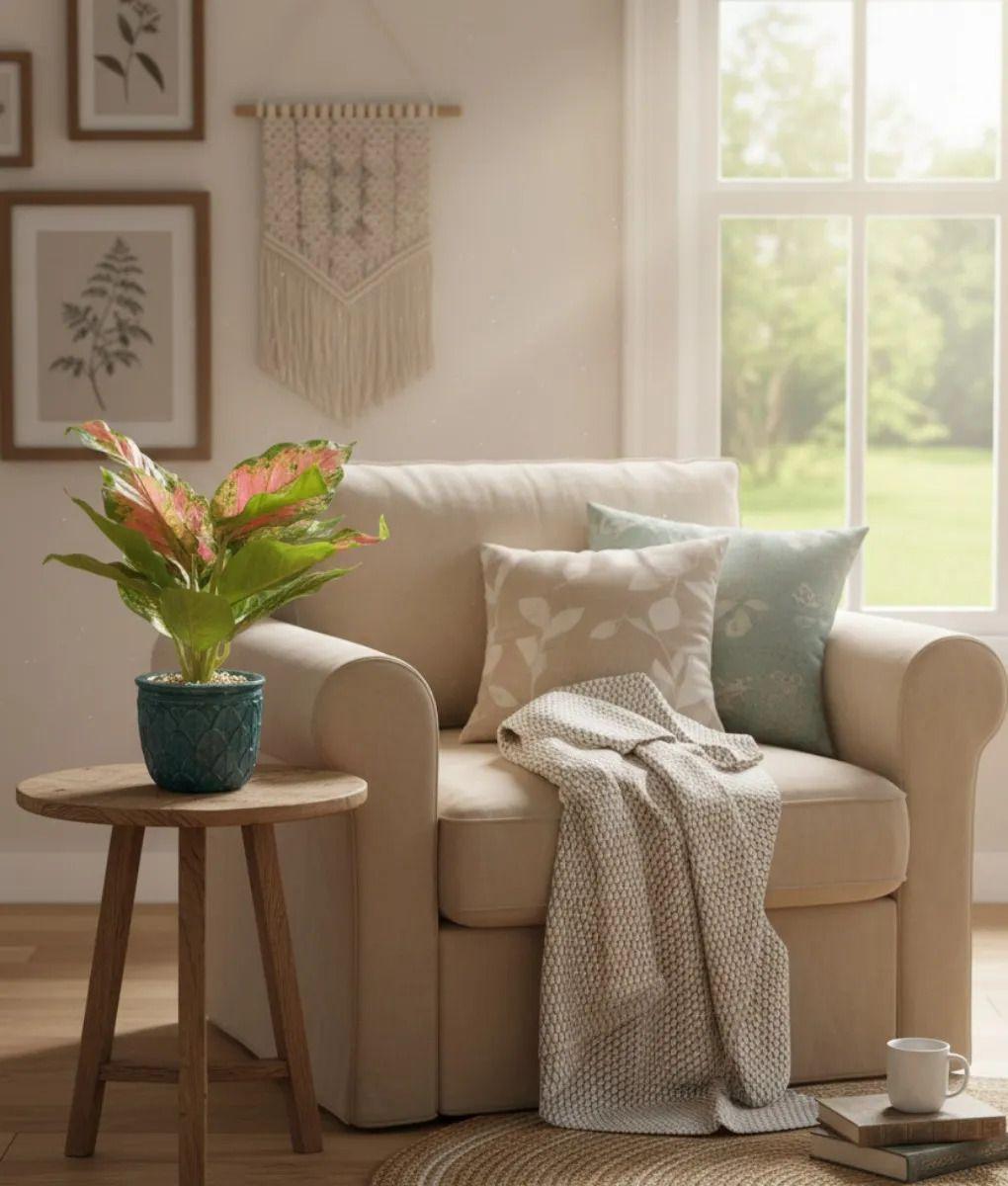 Planta Decorativa Artificial Follaje Espléndido Elegante Jhn-8