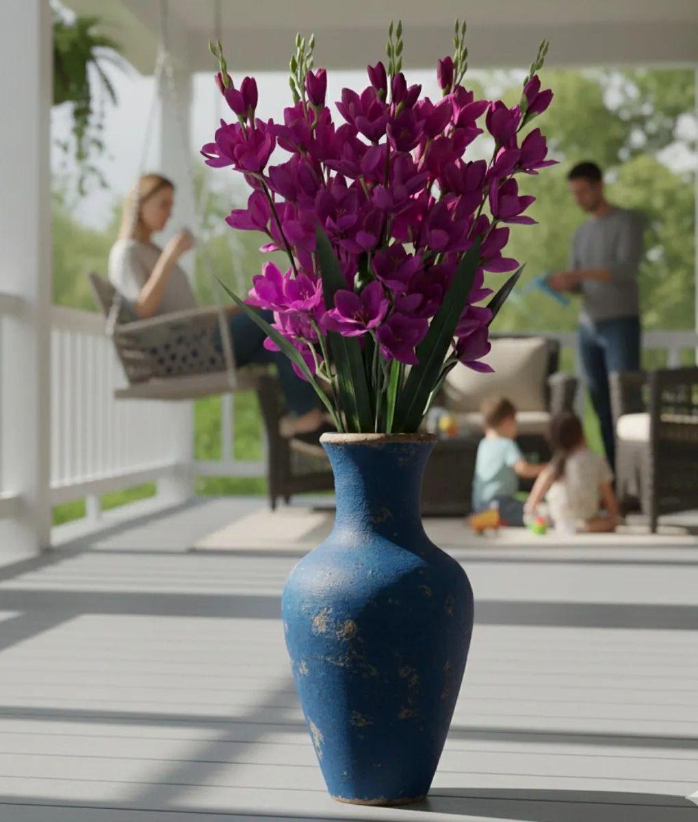 Set 2 Ramo Decorativo Artificial Espigas Florales Adorno Jhn-2