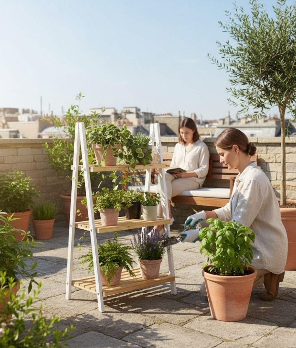 Estante Decorativo Organizador 3 Niveles Estilo Escalera Jhn-3