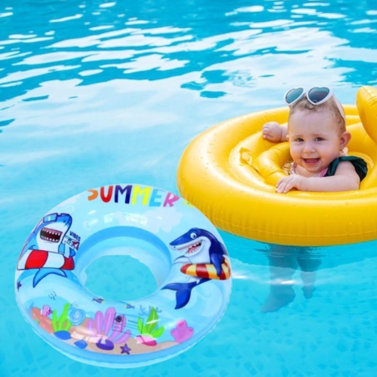 SET 3 FLOTADOR BOYA INFLABLE 80 CM NIÑOS PLAYA PISCINA LAU-2