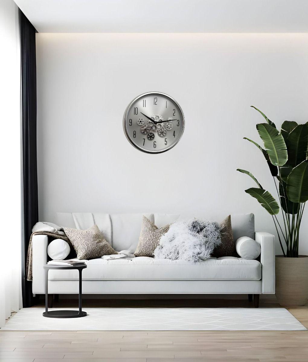 Reloj Pared Decorativo Giratorio Diseño Engranajes Jhn-8