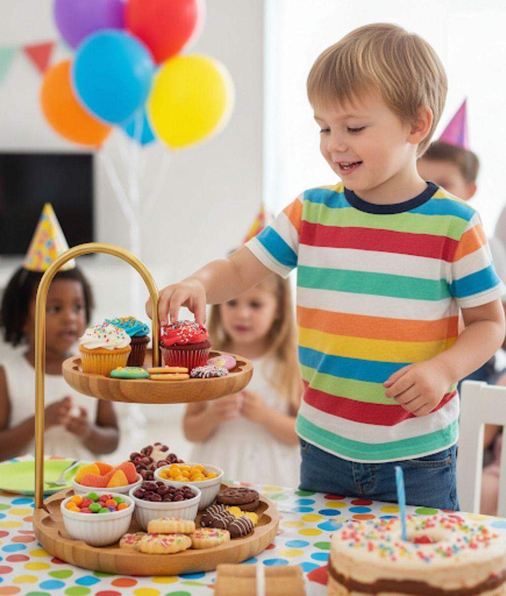 Bandeja Decorativa Multifuncional Soporte Dos Niveles Jhn-3