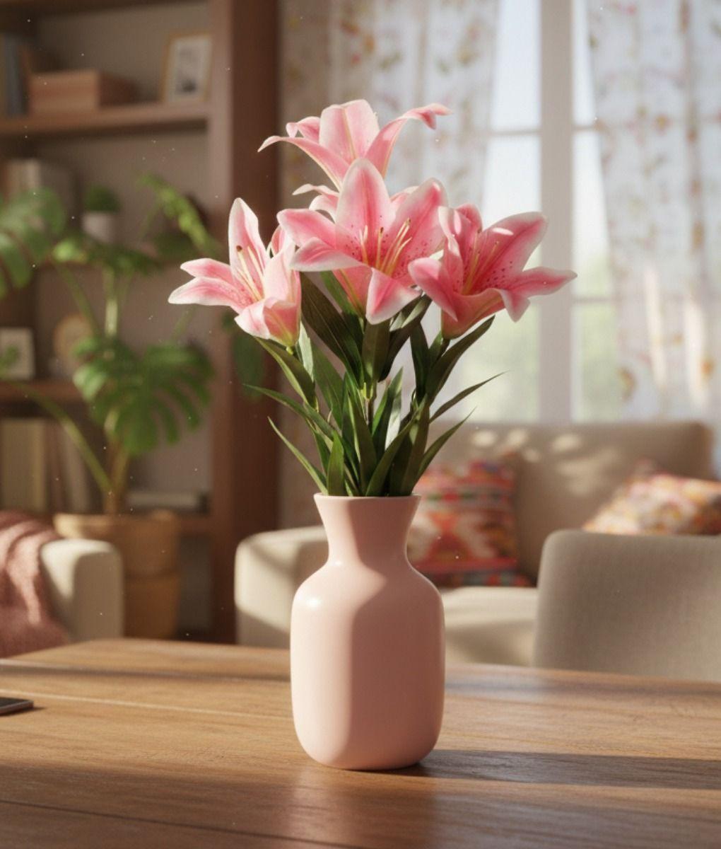 Set 2 Flores Artificiales Ramo Lirios Impacto Exótico Jhn-9