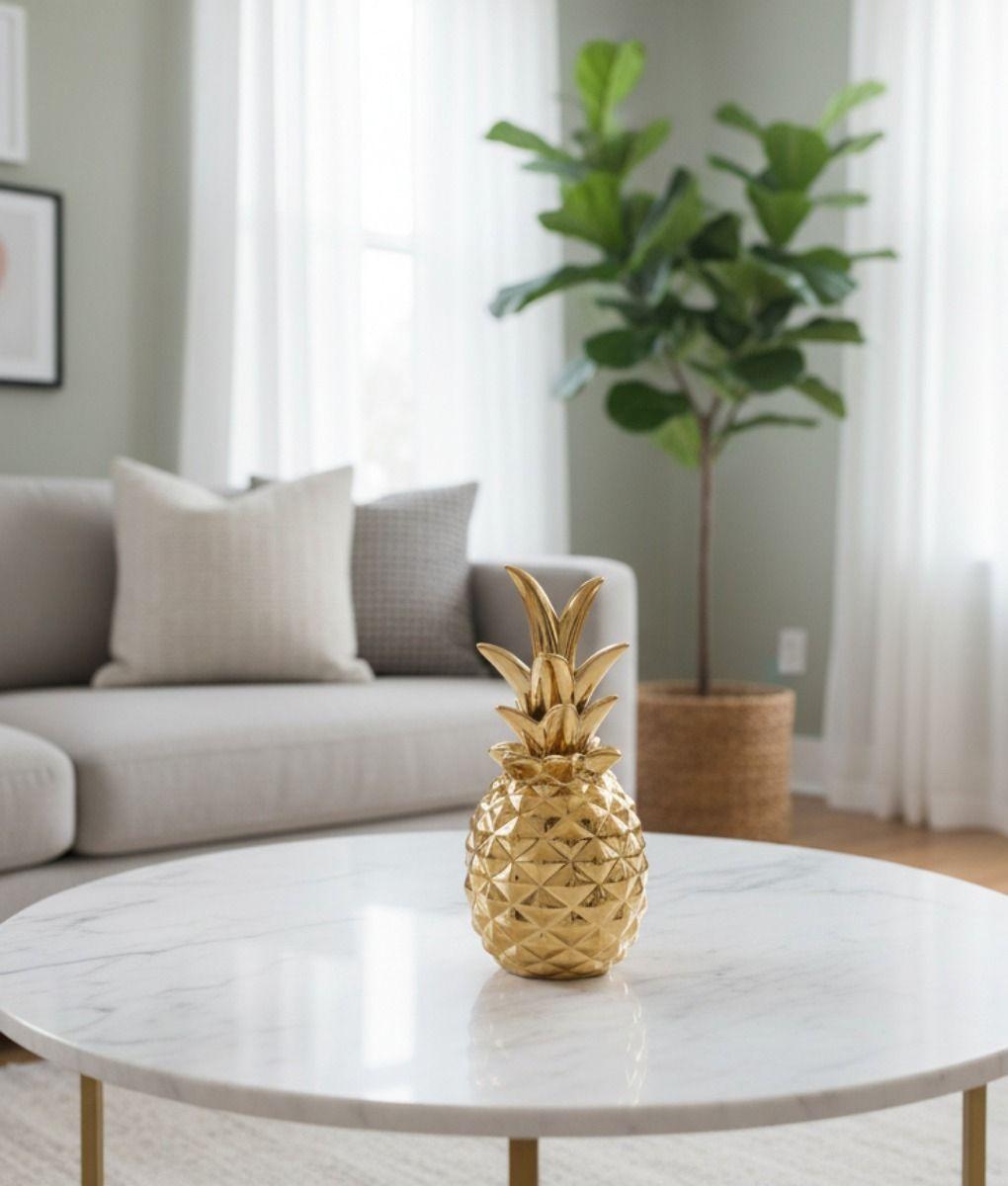 Figura Decorativa Estatua Piña Moderno Adorno Hogar Jhn-5