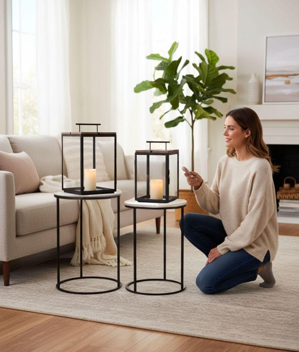 Set 2 Portavelas Diseño Moderno Decorativo Adorno Hogar Jhn-2