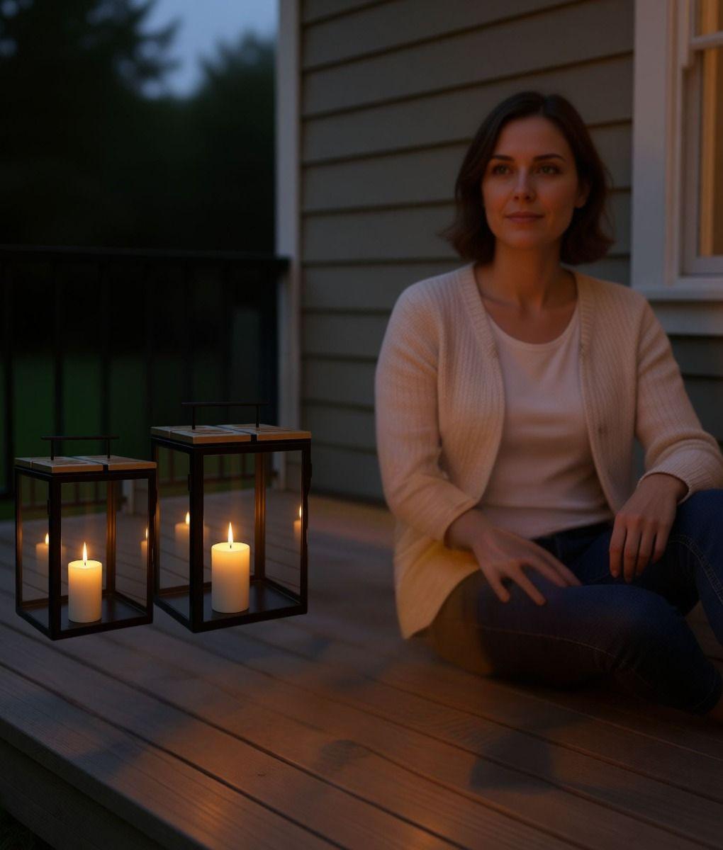 Set 2 Portavelas Diseño Moderno Decorativo Adorno Hogar Jhn-3