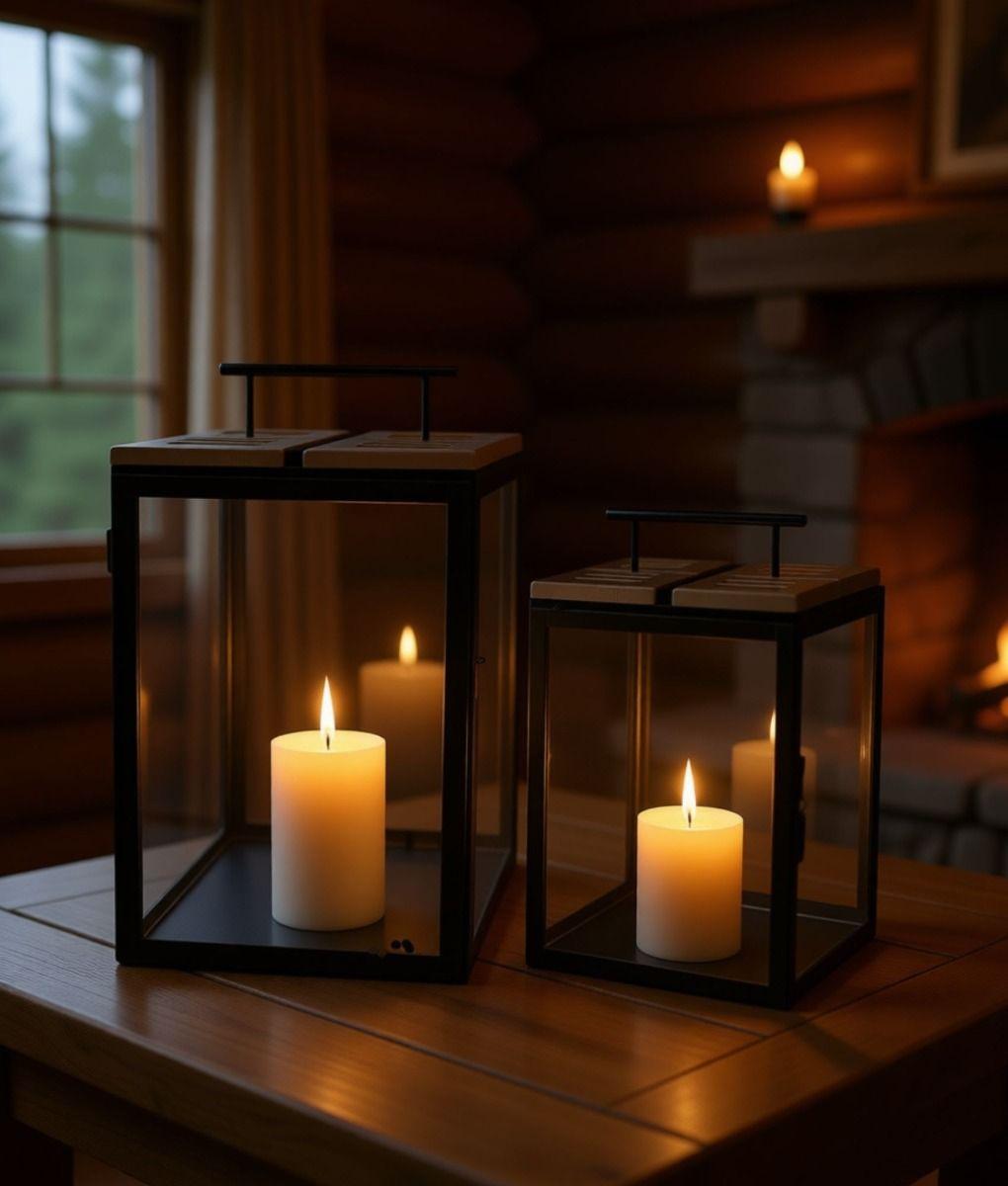 Set 2 Portavelas Diseño Moderno Decorativo Adorno Hogar Jhn-6