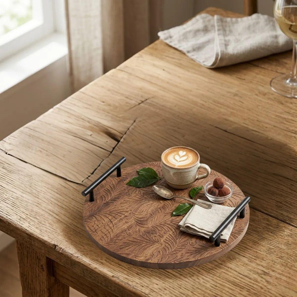 Duo Bandejas Mesa Decorativas Premium Diseño Moderno ALJ-7