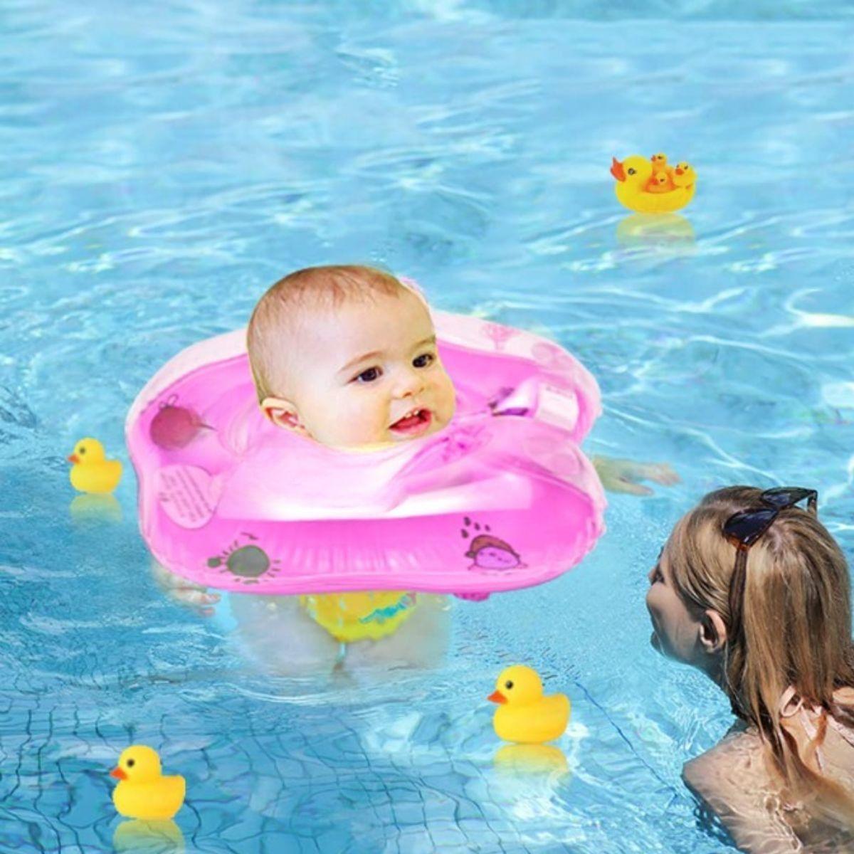 SET 2 FLOTADOR INFLABLE NATACION PARA CUELLO BEBE NIÑOS LAU-2