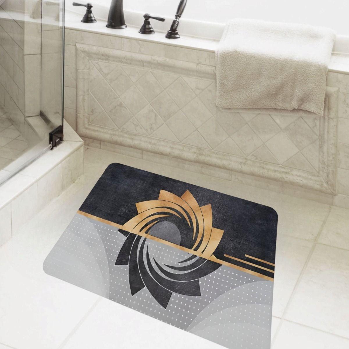 Set 2 Alfombra Baño Antideslizante Suave Absorbente Jhn-8