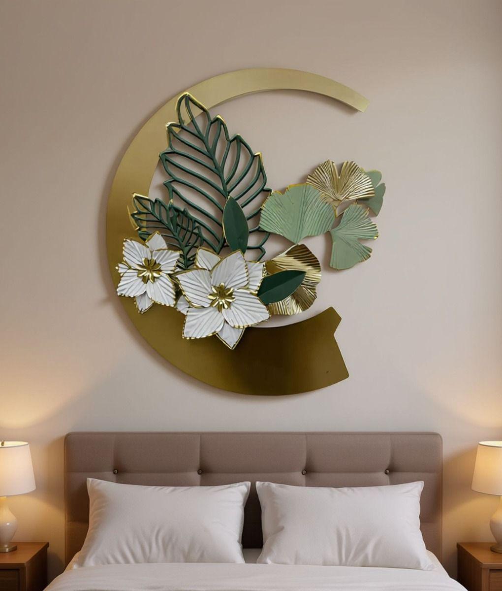 Adorno Floral Pared Cuadro Decorativo Media Luna Hogar Jhn-5