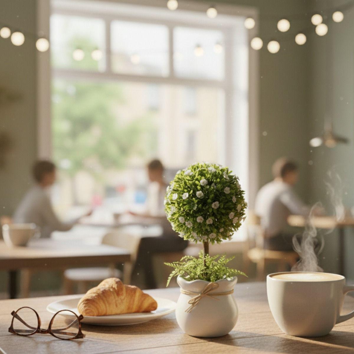 Planta Artificial Decorativa Arreglo Topiario Ornamental Jhn-5