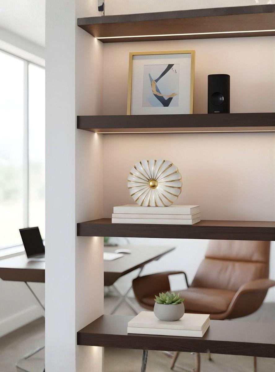 Florero Decorativo Elegante Detalle Ornamental Contraste Jhn-8