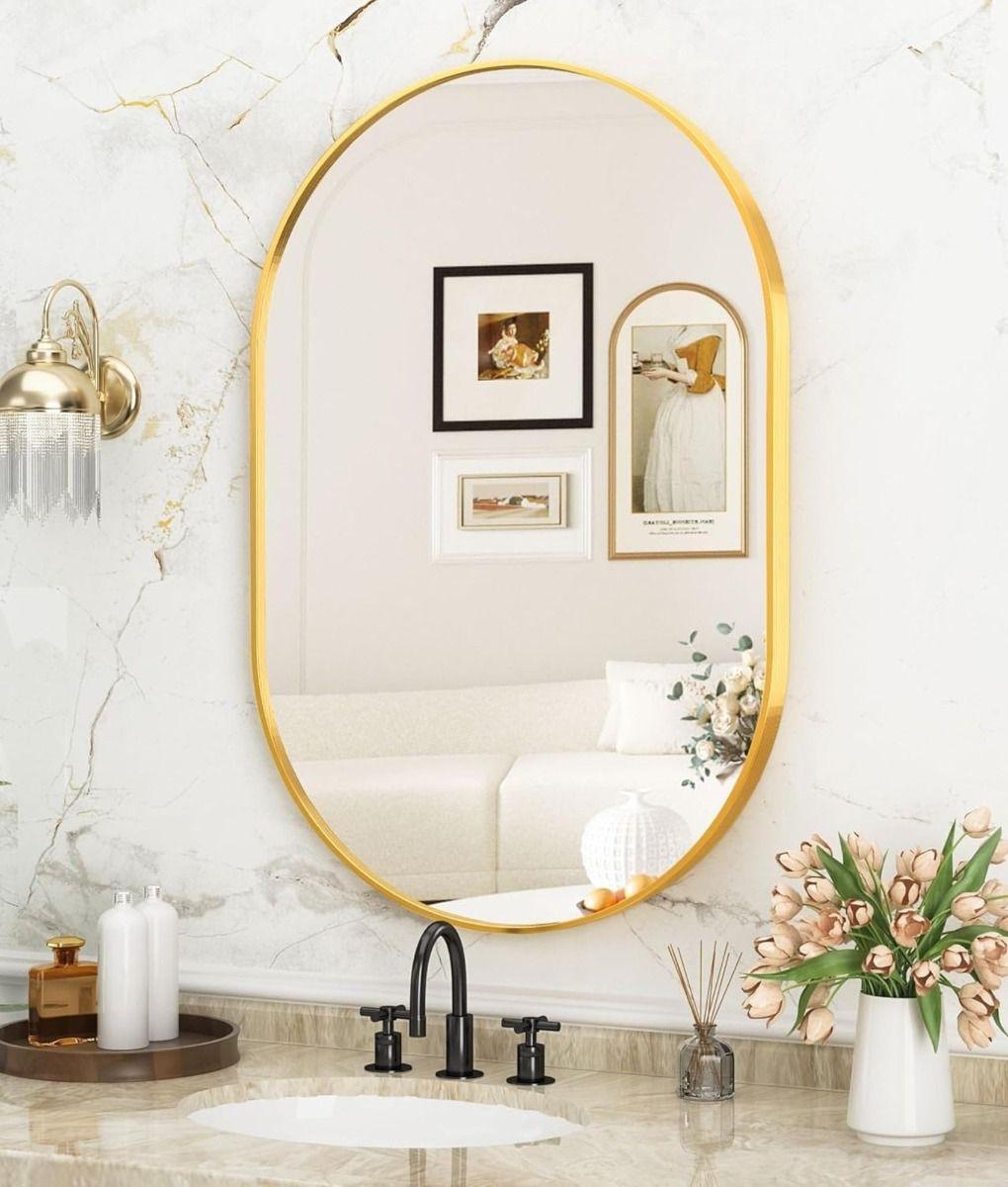 Espejo Decorativo Ovalado Pared Estilo Nórdico Adorno Jhn-6