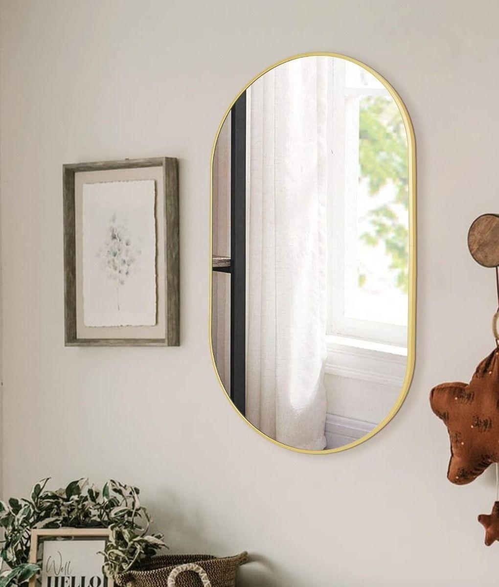 Espejo Decorativo Ovalado Pared Estilo Nórdico Adorno Jhn-9