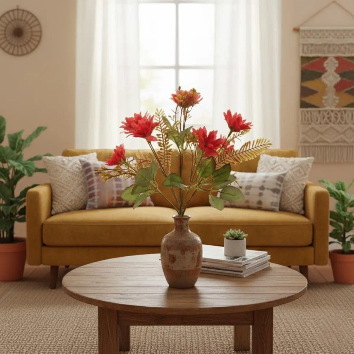 Set 4 Ramo Flores Silvestre Multicolor Adorno Artificial Jhn-5