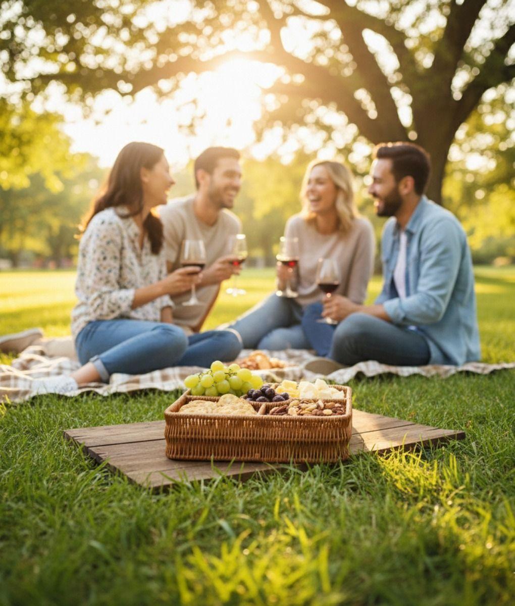 Canasto Decorativo Tapa Cesto Organizador Compartimentos Jhn-8