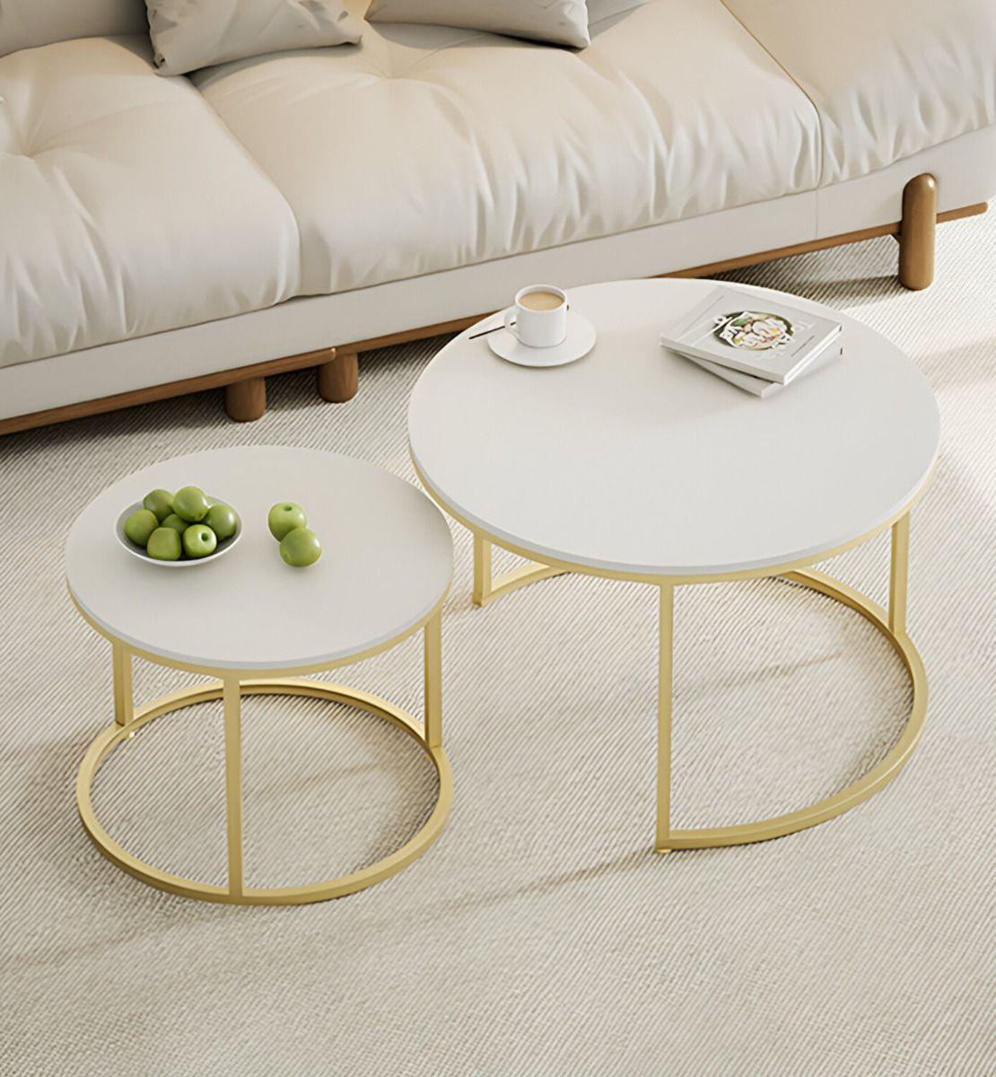 Set 2 Piezas Mesa Centro Auxiliar Moderna Minimalista Jhn-3