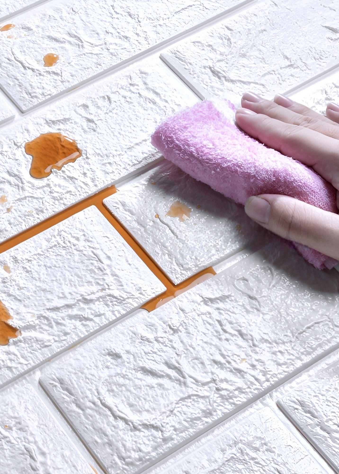 Set 4 Láminas Papel Mural 3D Pared Ladrillo Decorativo Jhn-6