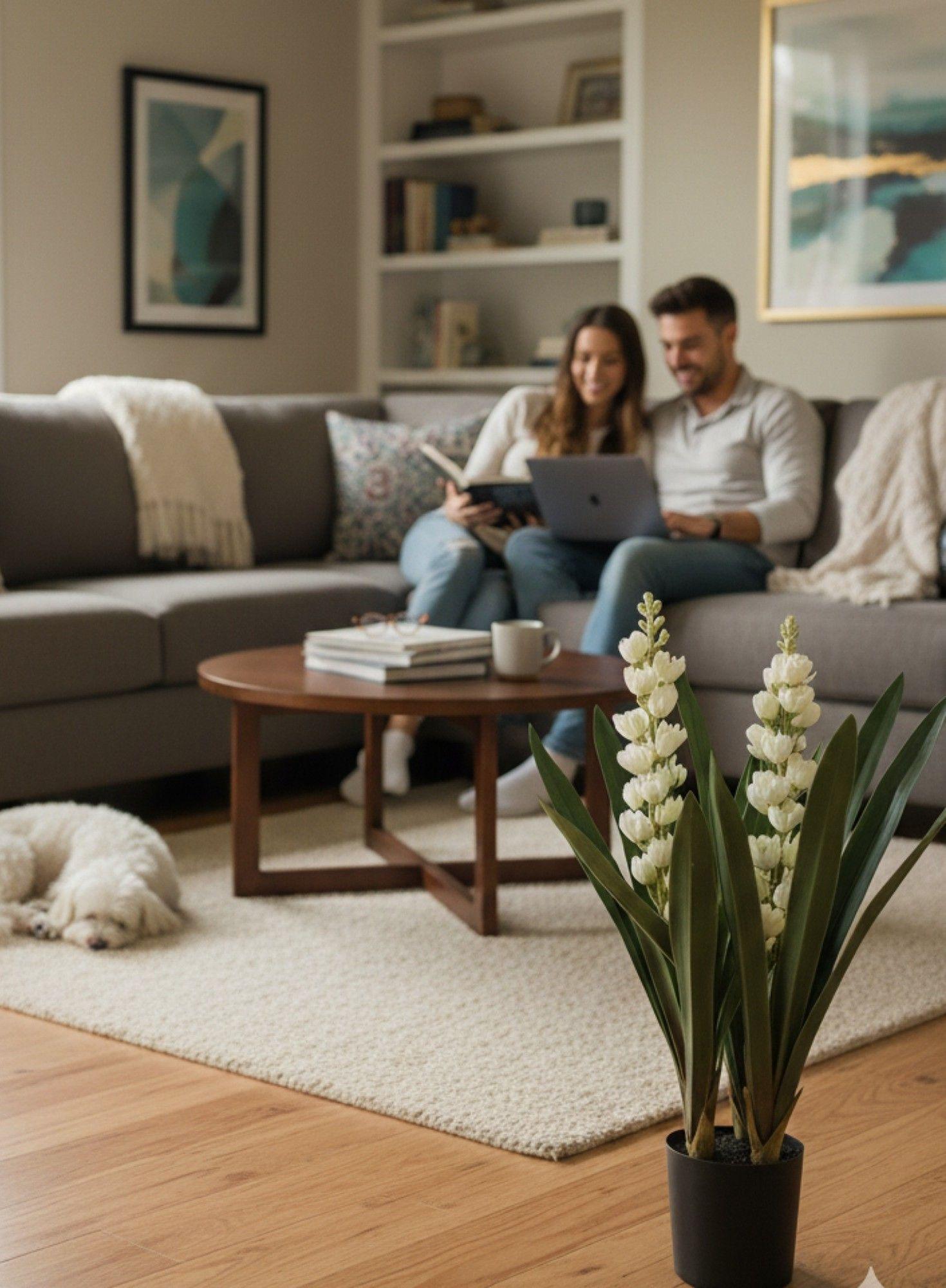 Planta Artificial Decorativa Flores Espiga Adorno Hogar Jhn-2