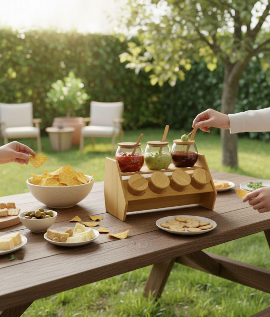 Juego Recipiente Almacenamiento Soporte Contenedor Jhn-4