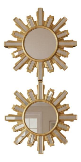 Set 3 Espejo Pared Decorativo Diseño Sol Radiante Jhn-1