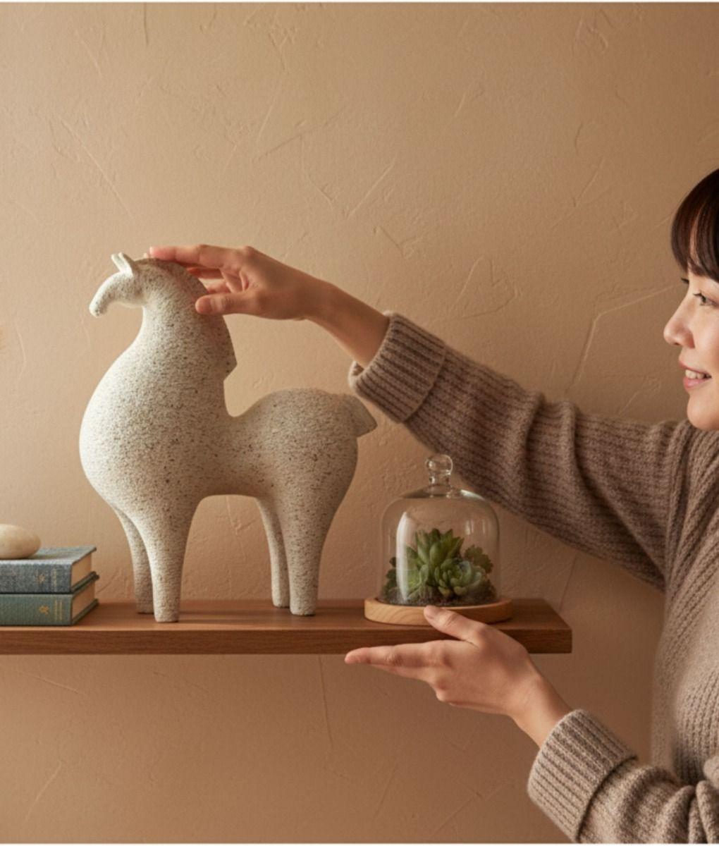 Estatua Decorativa Figura Estilizada Caballo Elegante Jhn-3