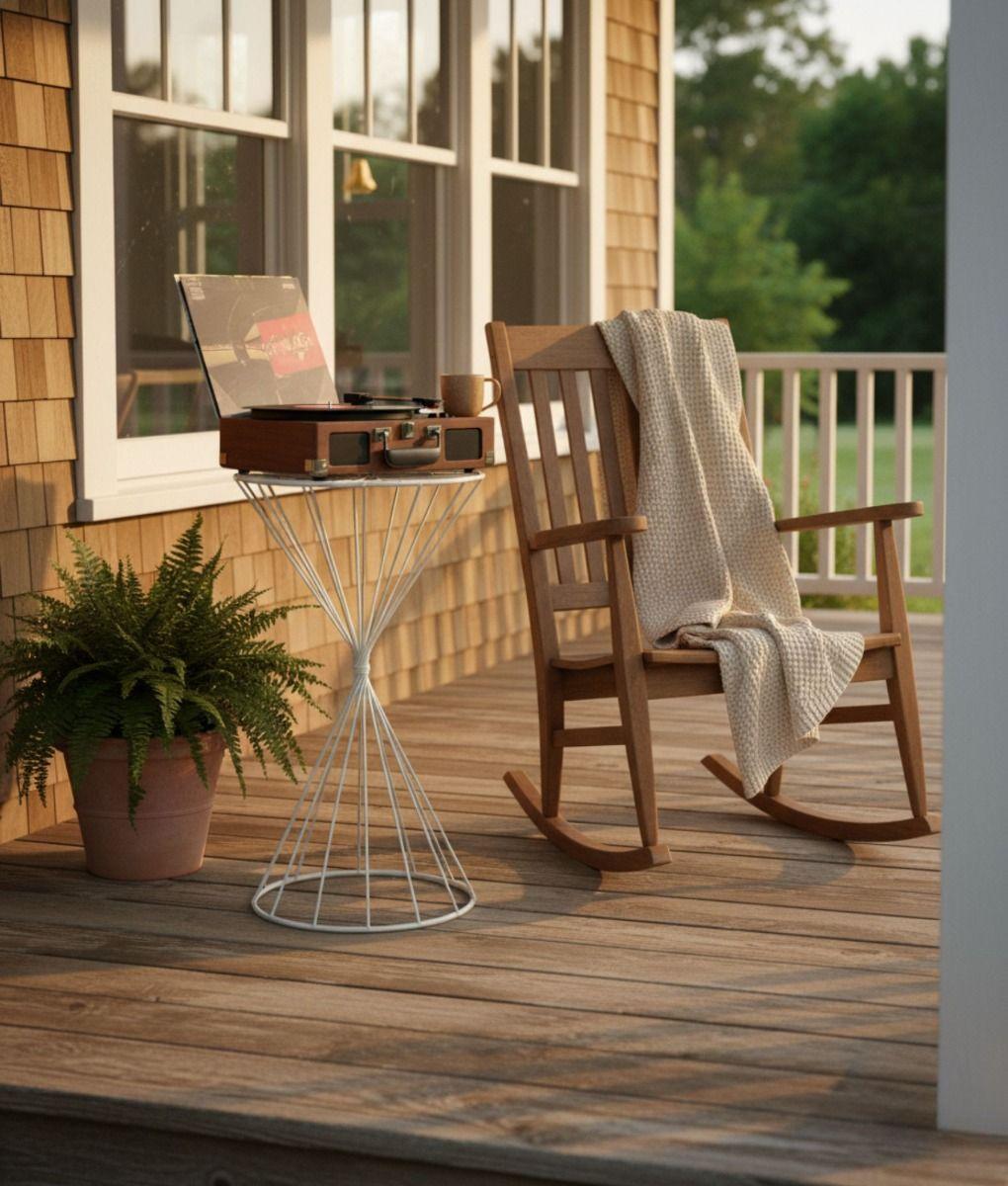 Mesa Auxiliar Centro Cruzada Forma Reloj Arena Funcional Jhn-7