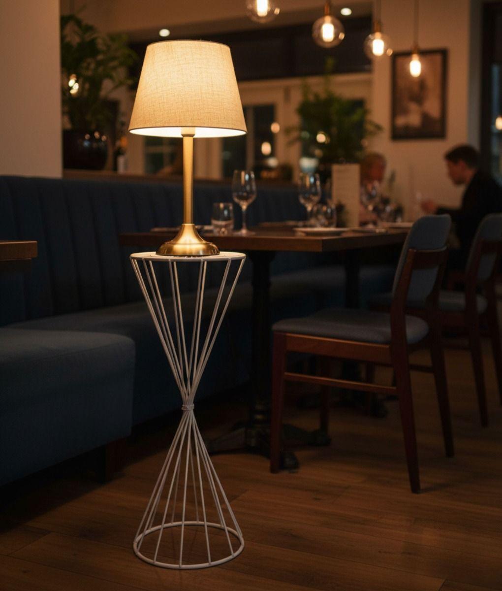 Mesa Auxiliar Centro Cruzada Forma Reloj Arena Funcional Jhn-9