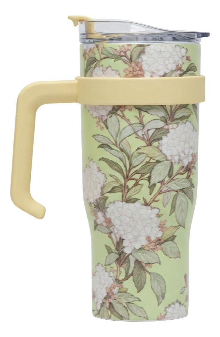 Vaso Botella Deportiva Floral Asa Funcional Ergonómico Jhn-2