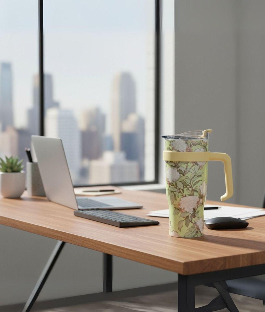 Vaso Botella Deportiva Floral Asa Funcional Ergonómico Jhn-6