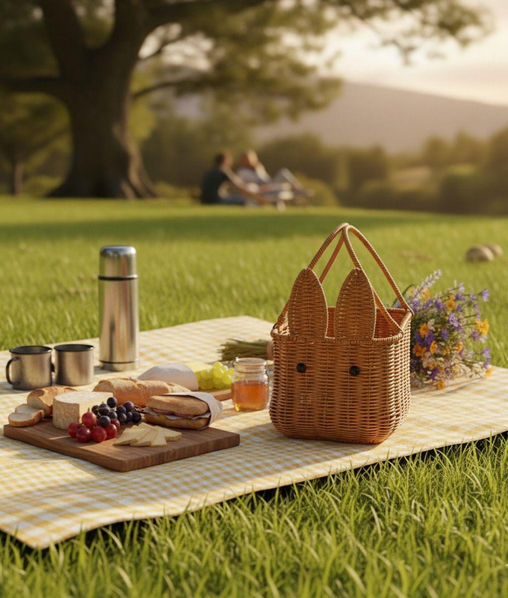 Canasto Decorativo Cesto Encantador Diseño Conejo Jhn-8