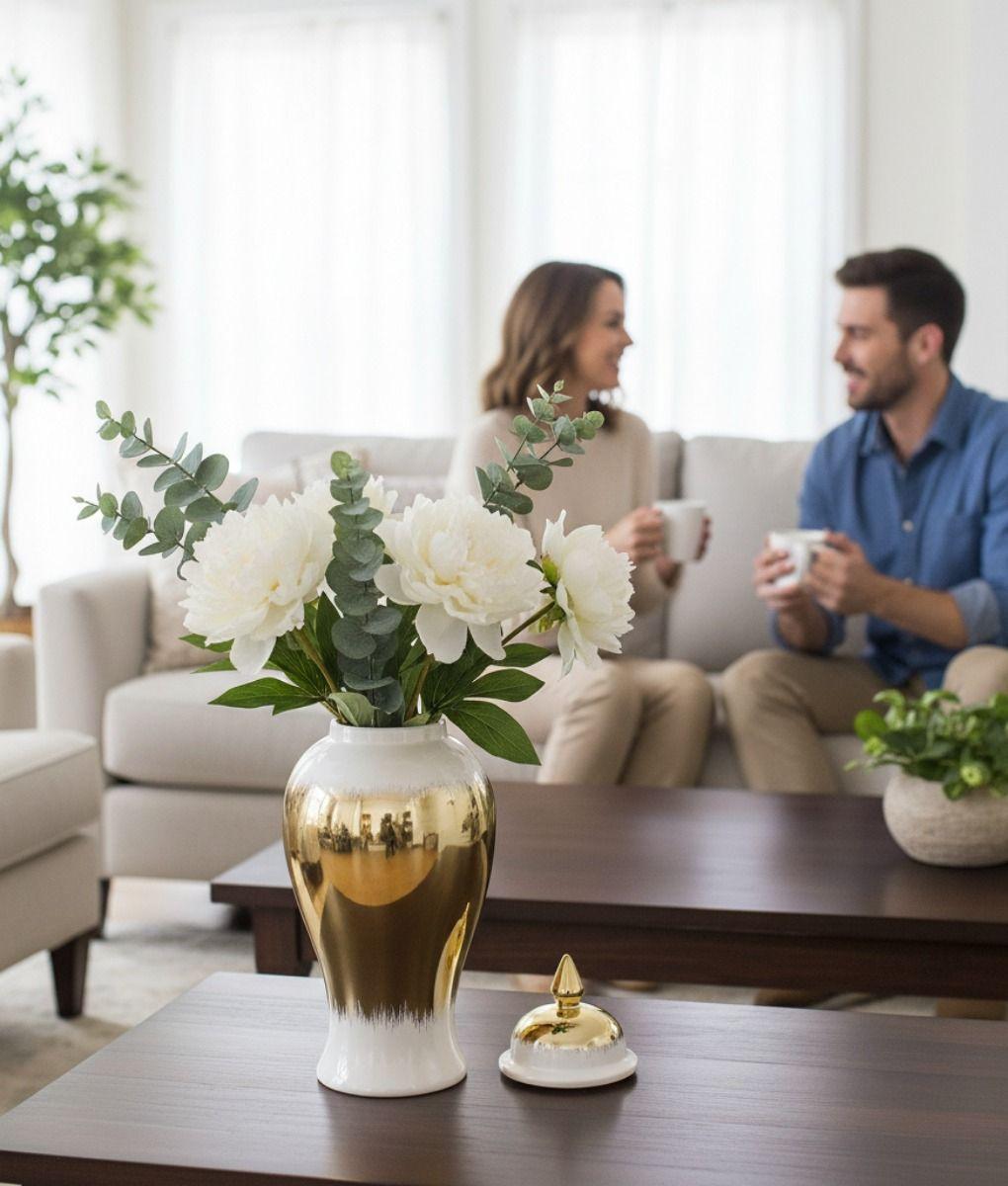 Potiche Decorativo Tapa Estilo Glamour Regencia Lujo Jhn-3